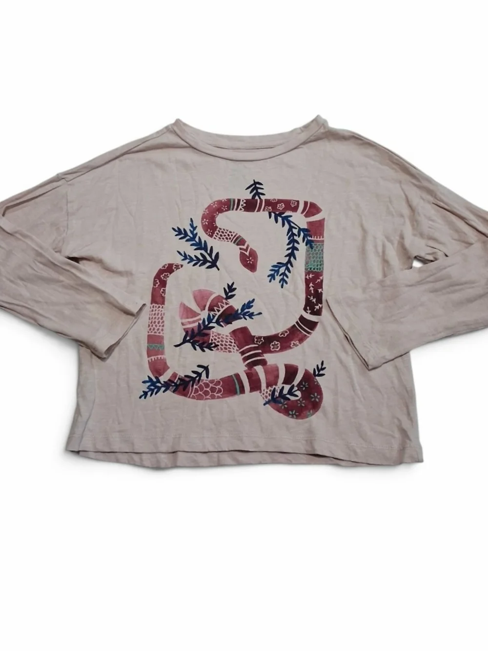 Gymboree Girls Long Sleeve Snake Graphic T-Shirt 5/6